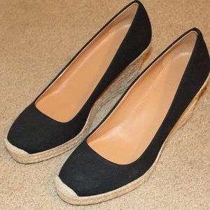 J Crew Factory Black Canvas Espadrilles